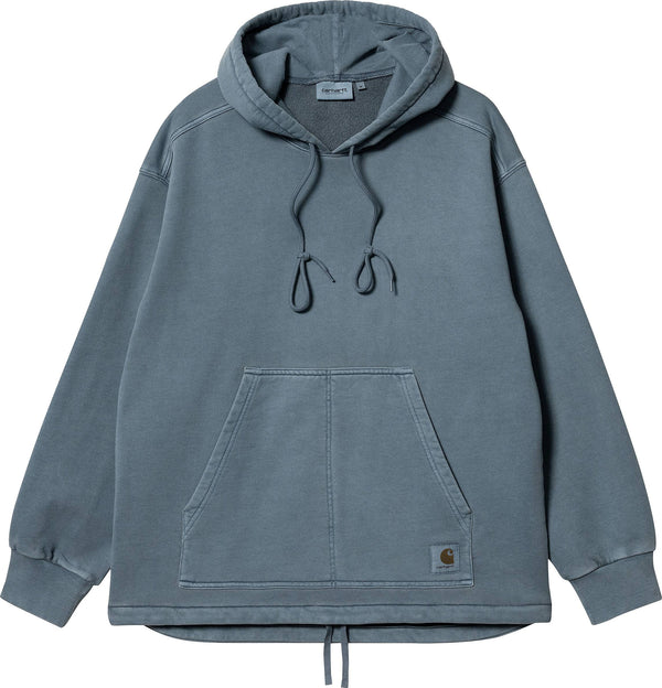 Carhartt Wip felpa Hooded Arling Sweat Storm Blue Garment Dyed