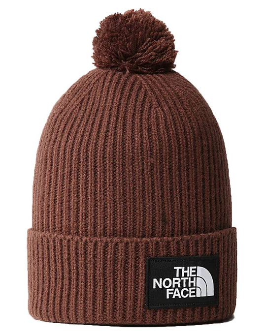  The North Face Cuffia Tnf Logo Box Pom Beanie Dark Oak Special_unisex Marrone
