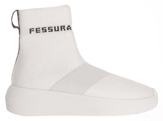  Fessura Scarpe Hi-twins Fur White Donna Bianco