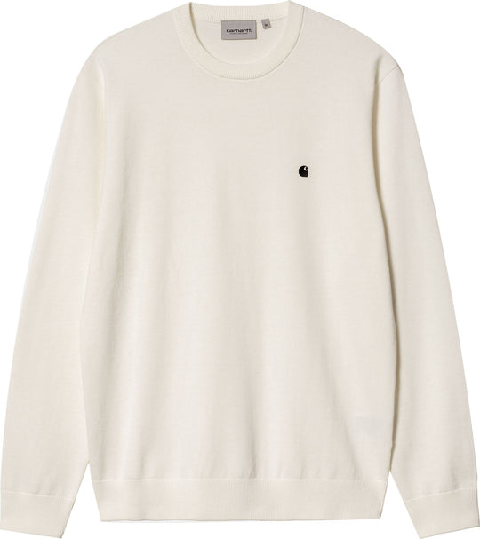  Carhartt Wip Maglione Madison Sweater Wax Black Uomo Bianco