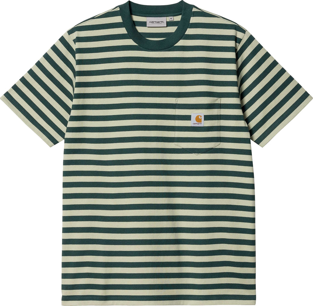  Carhartt Wip T-shirt S/s Scotty Pocket Tee Scotty Stripe Botanic Multicolore Uomo - 1