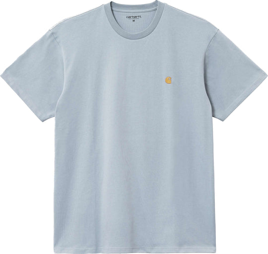  Carhartt Wip T-shirt S/s Chase Tee Icarus Uomo Celeste