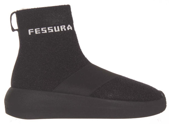  Fessura Scarpe Hi-twins Fur Black Donna Nero
