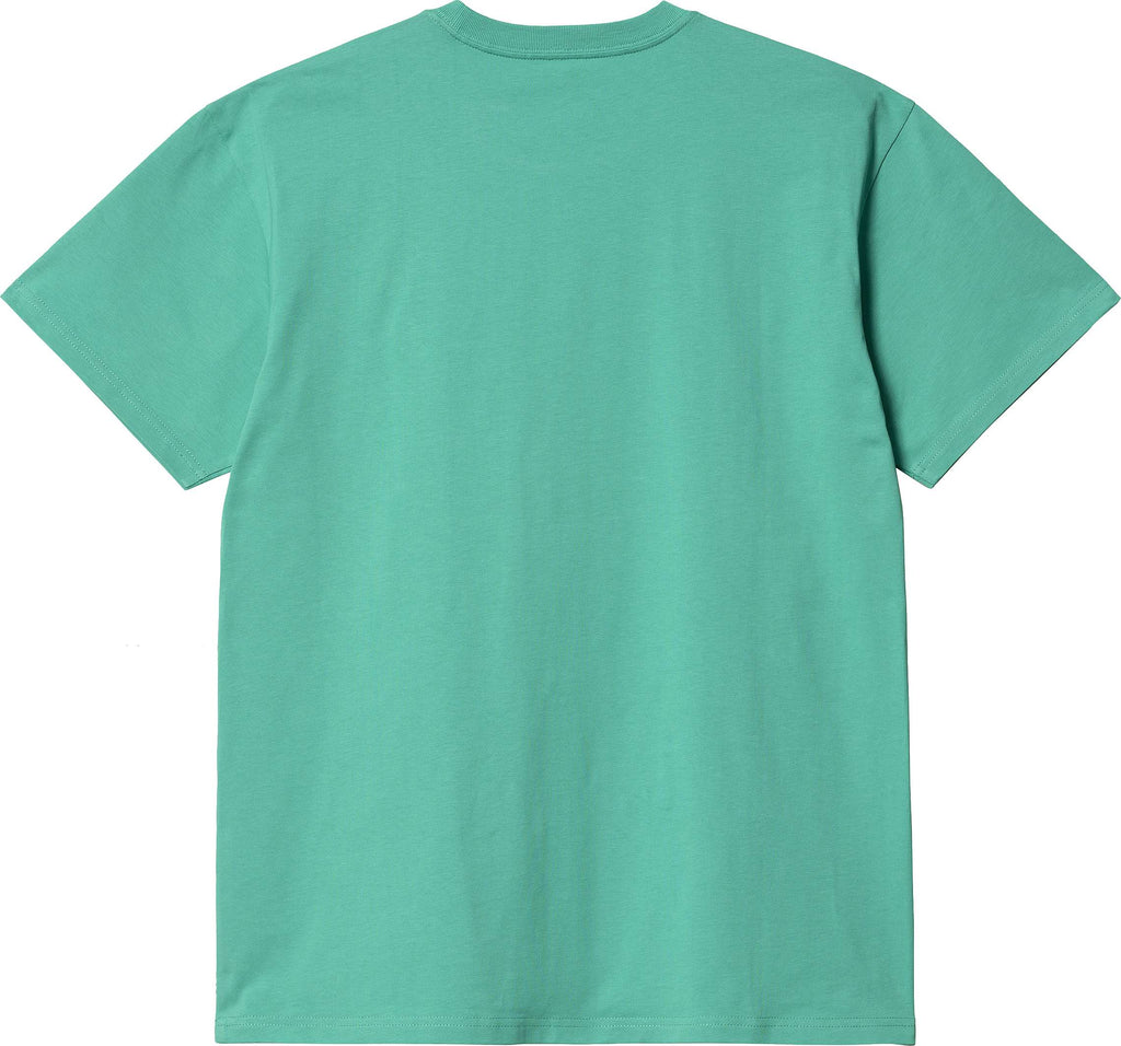  Carhartt Wip T-shirt S/s Chase Tee Aqua Green Verde Uomo - 2