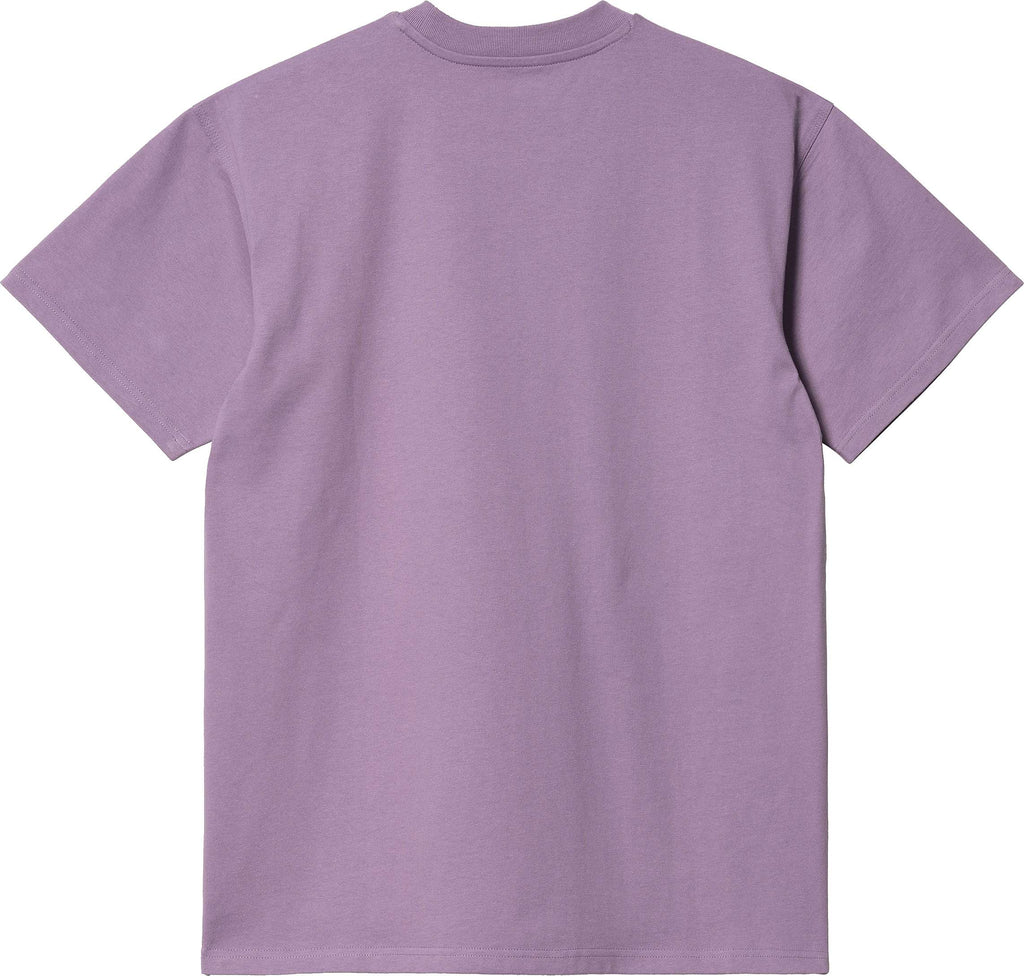  Carhartt Wip T-shirt S/s American Script Tee Violanda Rosa Uomo - 2