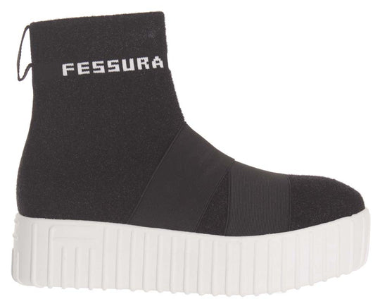  Fessura Scarpe Hi-line Fur Black Donna Nero