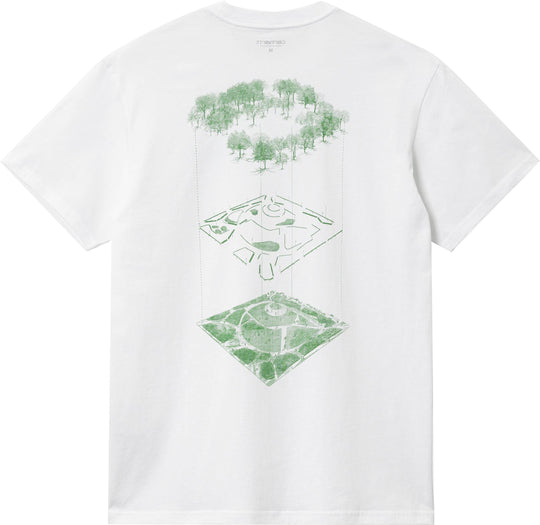  Carhartt Wip T-shirt S/s Garden Tee White Uomo Bianco