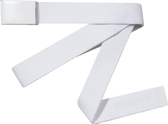  Carhartt Wip Cinta Script Belt Tonal White Uomo Bianco