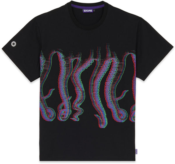 Octopus t-shirt Fuzzy tee black