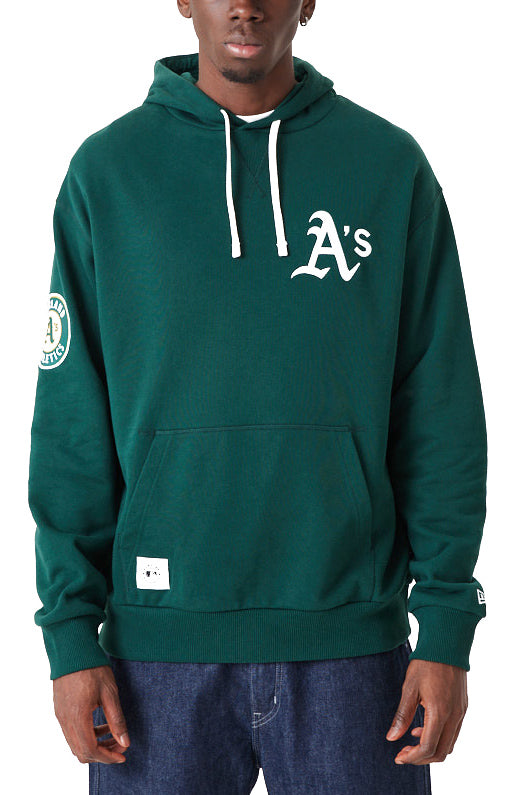  New Era Felpa Oakland Athletics Mlb Heritage Hoodie Green Uomo Verde