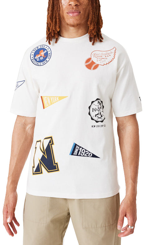 New Era t-shirt Heritage Badge Open tee white