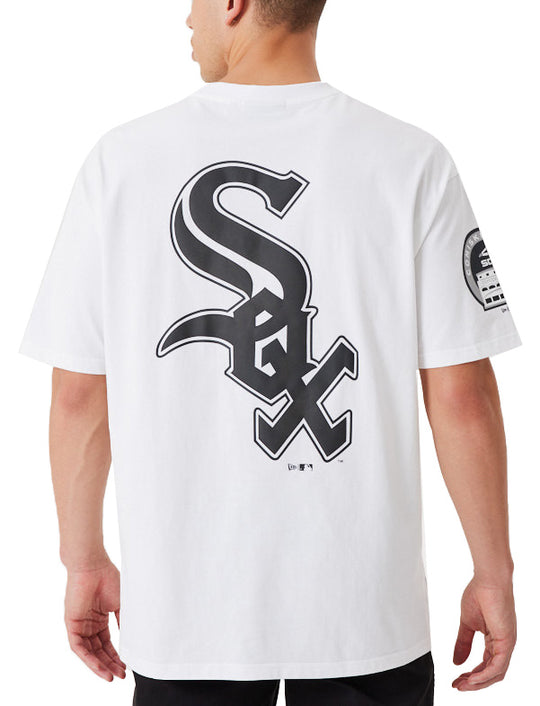  New Era T-shirt Chicago White Sox Mlb Heritage Tee White Uomo Bianco