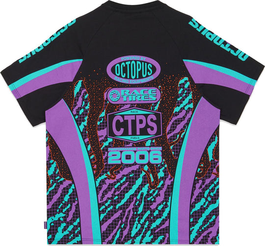  Octopus T-shirt Racing Tee Black Uomo Nero