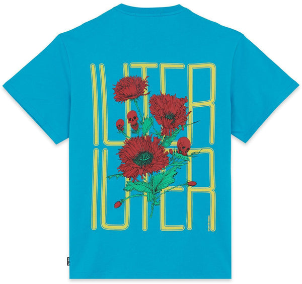 Iuter t-shirt Spine Skulls tee sky blue