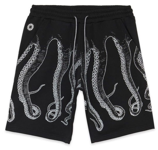  Octopus Short Outline Sweatshort Black Uomo Nero