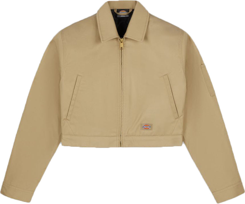  Dickies Giacca Lined Eisenhower Cropped W Rec Khaki Beige Donna - 3