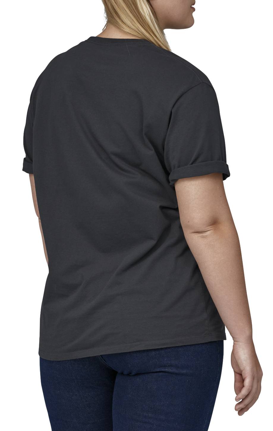  Patagonia T-shirt Men's Line Logo Ridge Stripe Organic Pocket Tee Ink Black Nero Uomo - 2