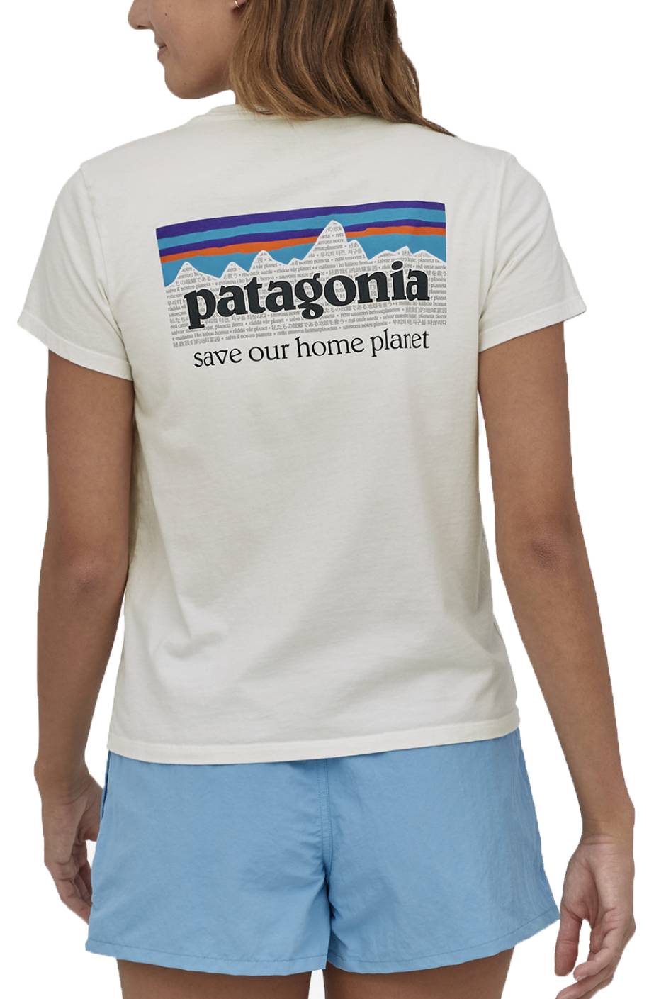  Patagonia T-shirt Women's P-6 Mission Organic Tee Birch White Bianco Donna - 1