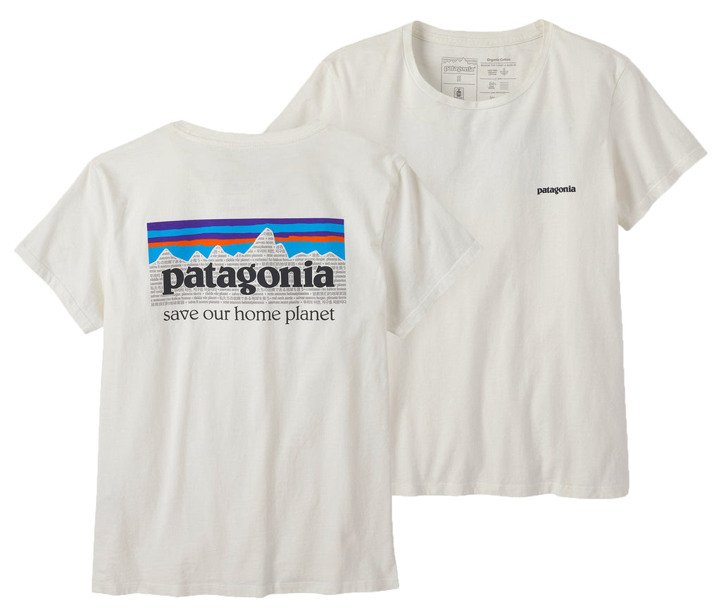  Patagonia T-shirt Women's P-6 Mission Organic Tee Birch White Bianco Donna - 3
