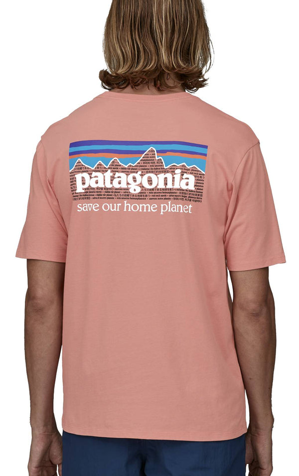 Patagonia t-shirt Men's P-6 Mission Organic T-Shirt Sunfade Pink