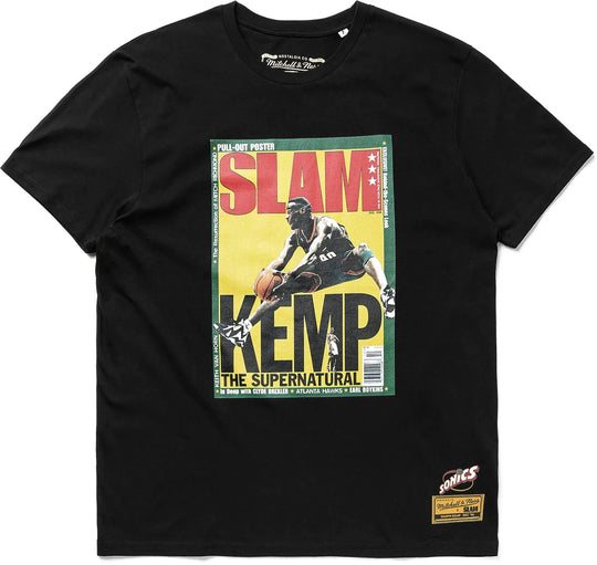 Mitchell & Ness T-shirt Nba Slam Tee Supersonics Shawn Kemp Mitchell E Ness Uomo Nero