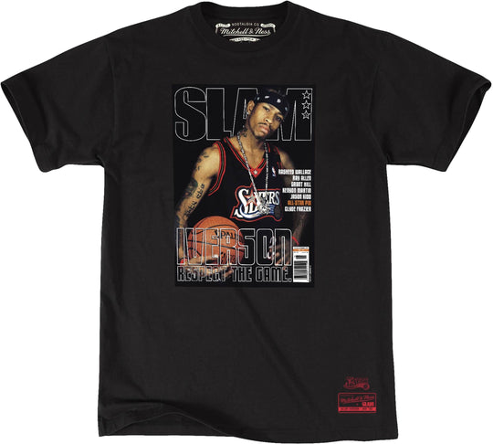  Mitchell & Ness T-shirt Nba Slam Tee 76ers Allen Iverson Mitchell E Ness Uomo Nero