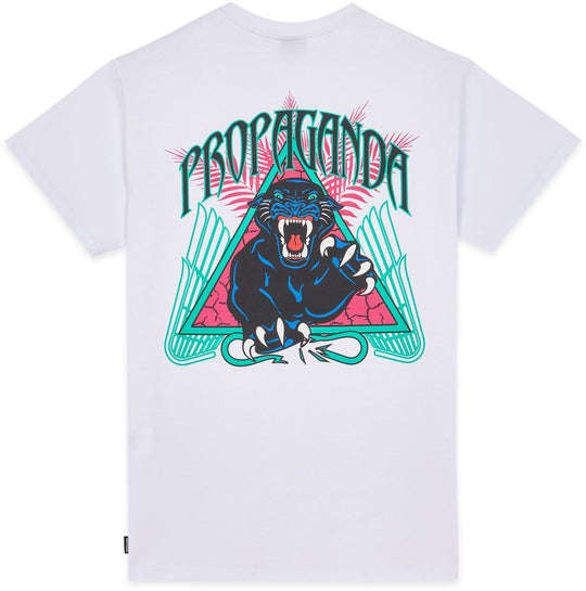  Propaganda T-shirt Triangle Panther Tee White Uomo Bianco