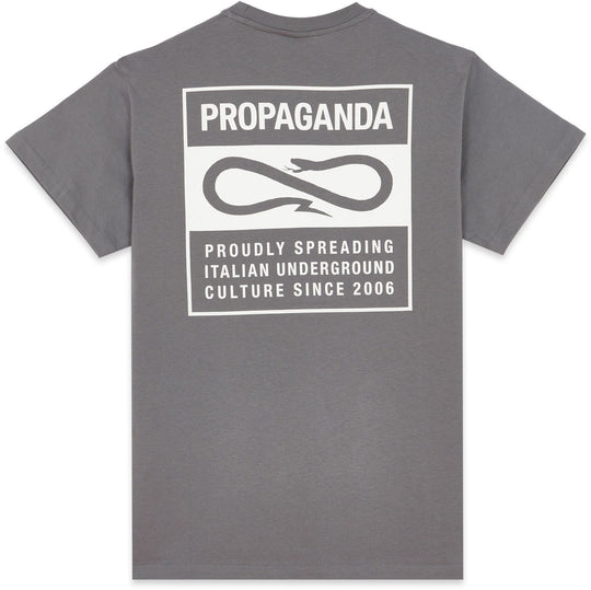  Propaganda T-shirt Label Tee Grey Uomo Grigio