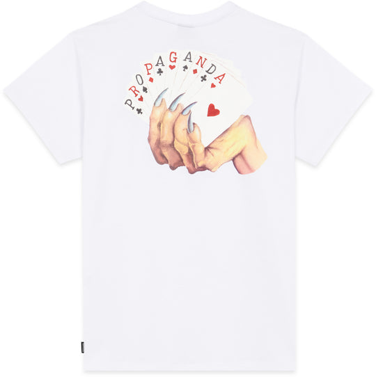  Propoganda T-shirt Royal Flush Tee White Propaganda Uomo Bianco