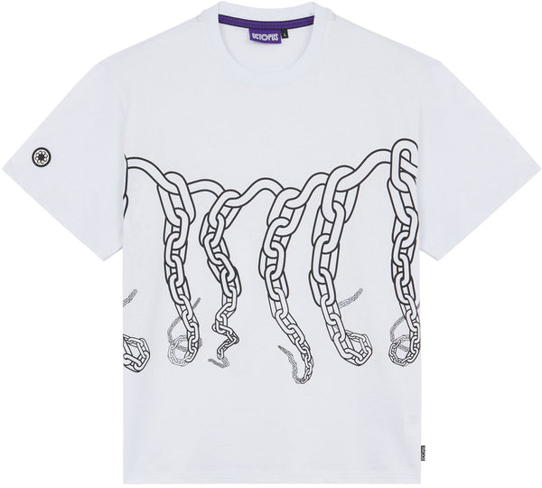 Octopus t-shirt Chain Tee white