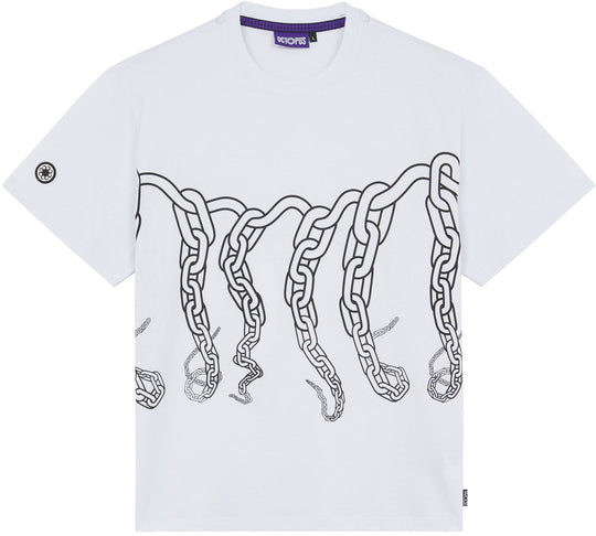  Octopus T-shirt Chain Tee White Uomo Bianco