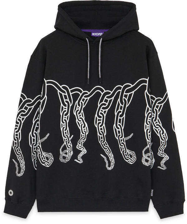 Octopus felpa Chain Hoodie black