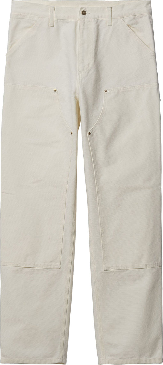  Carhartt Jeans Double Knee Pant Organic Cotton Wax Stone Washed Carhartt Wip Uomo Bianco