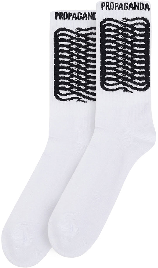  Propaganda Calze Ribs Socks White Uomo Bianco