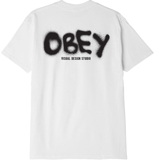  Obey T-shirt Visual Disign Studio Classic Tee White Uomo Bianco