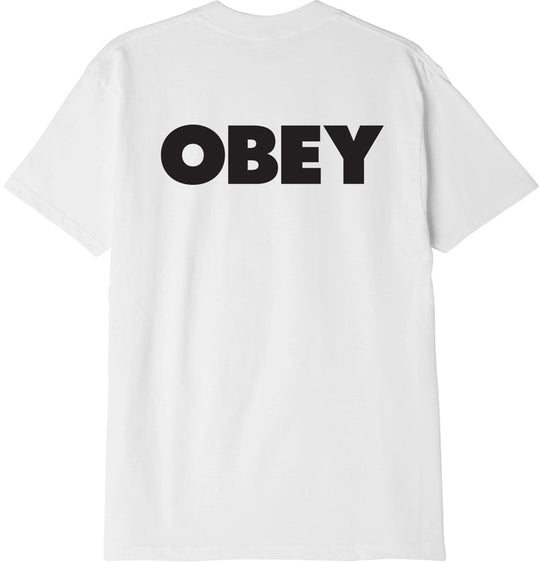  Obey T-shirt Bold Obey 2 Classic Tee White Uomo Bianco
