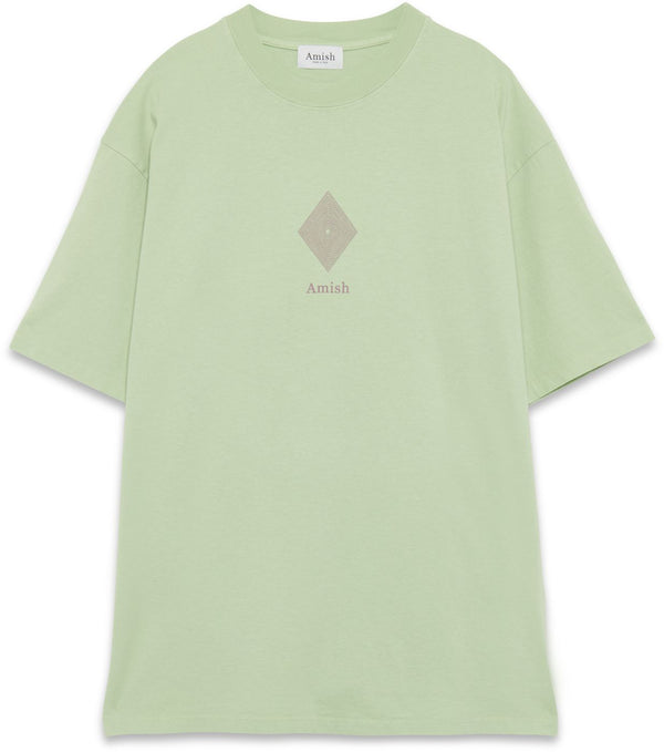 Amish t-shirt Jersey Logo pale green