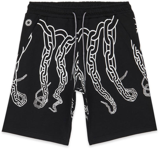  Octopus Short Chain Sweatshort Black Uomo Nero