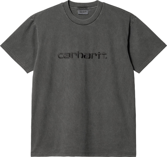  Carhartt Wip T-shirt S/s Duster T-shirt Black Garment Dyed Uomo Nero
