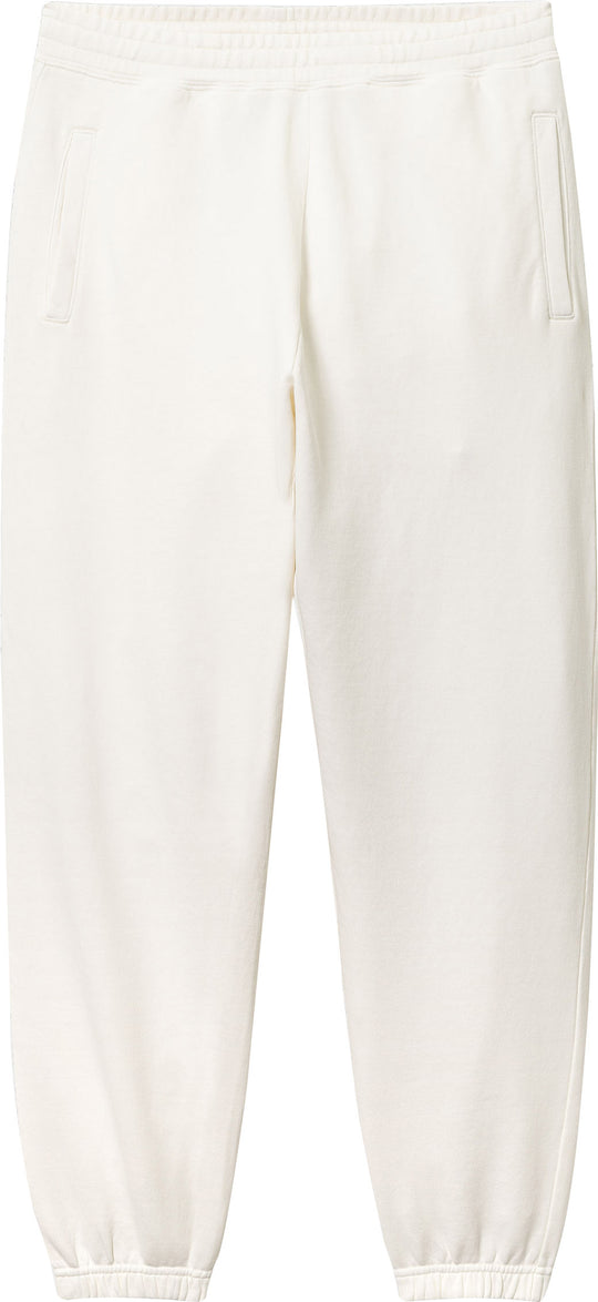  Carhartt Wip Pantaloni Nelson Sweat Pant Wax Garment Dyed Uomo Bianco
