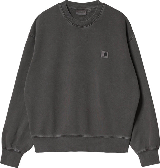  Carhartt Wip Felpa W Nelson Sweat Black Garment Dyed Donna Nero