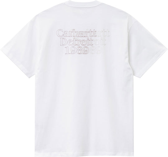  Carhartt Wip T-shirt Ss Duel T-shirt White Uomo Bianco