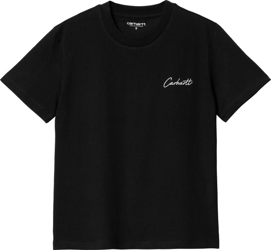  Carhartt Wip T-shirt W Ss Tapoka T-shirt Black White Donna Nero