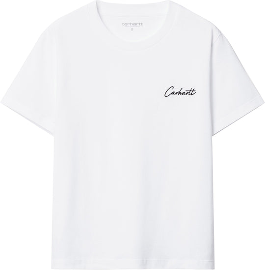  Carhartt Wip T-shirt W Ss Tapoka T-shirt White Black Donna Bianco