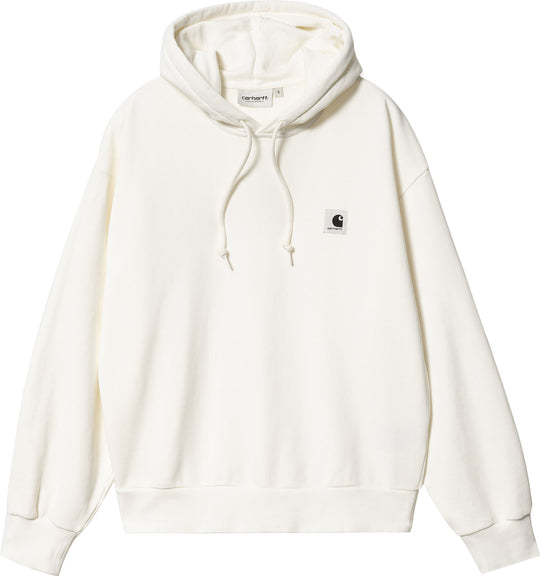  Carhartt Wip Felpa W Hooded Nelson Sweatshirt Wax Garment Dyed Donna Bianco