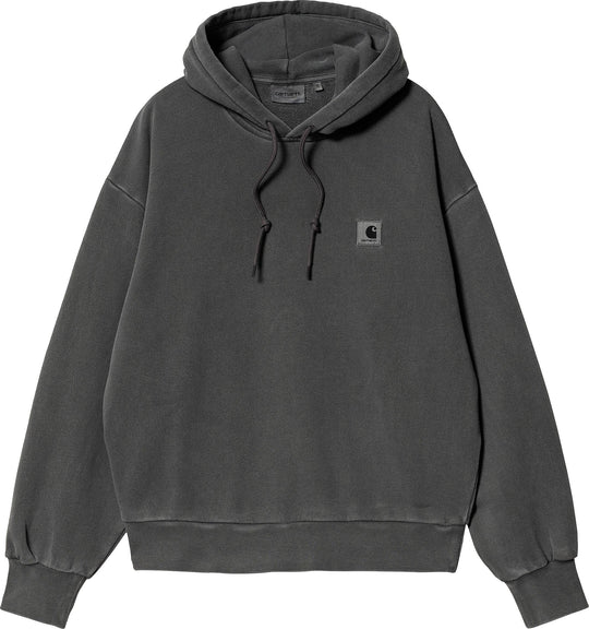  Carhartt Wip Felpa W Hooded Nelson Sweatshirt Black Garment Dyed Donna Nero