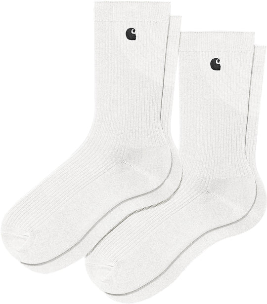  Carhartt Wip Calze Madison Pack Socks White Black Uomo Bianco