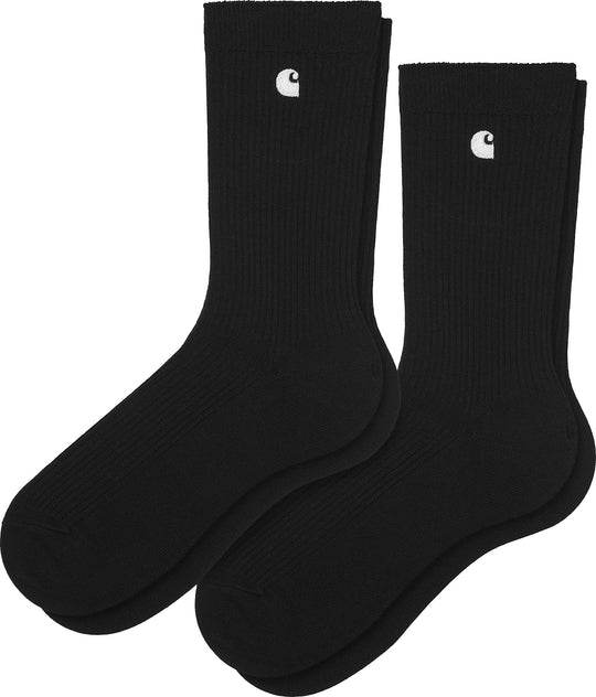  Carhartt Wip Calze Madison Pack Socks Black White Uomo Nero
