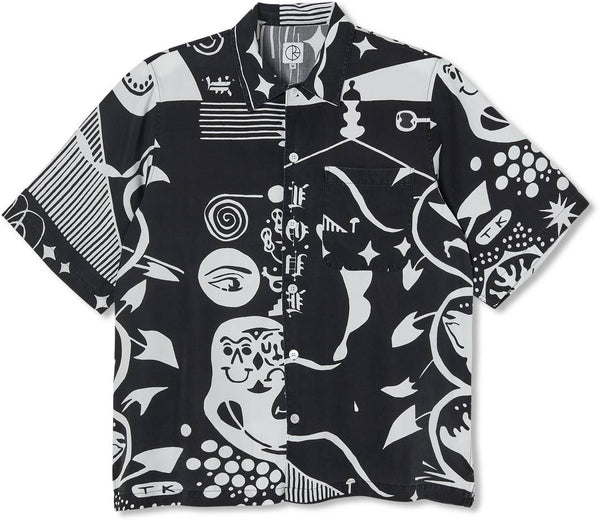 Polar Skate Co. camicia Spiral Shirt black white