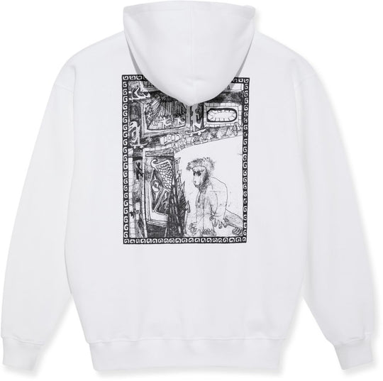  Polar Skate Co. Felpa Gorilla King Hoodie White Uomo Bianco
